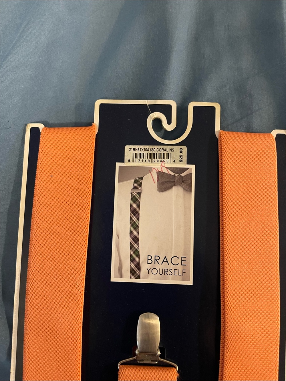 Saddlebred Coral Men's Suspenders - Picture 3 of 3